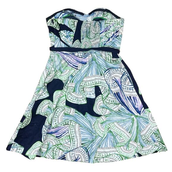 Anthropologie Moulinette Souers Donau Dress Strapless Belted Fit & Flare Size 8 - Picture 5 of 7